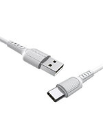 USB кабель Borofone Bx16 Type-C для зарядки и синхронизации (белый) 1 метра