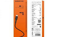 USB кабель Borofone Bx16 Micro для зарядки и синхронизации (белый) 1 метра