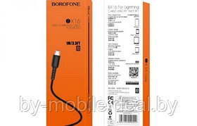 USB кабель Borofone Bx16 Micro для зарядки и синхронизации (белый) 1 метра