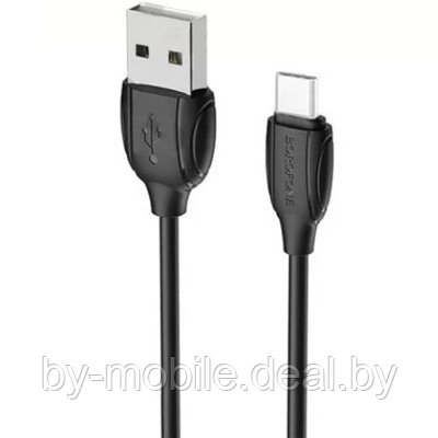 USB кабель Borofone BX19 Micro для зарядки и синхронизации (черный) 1 метра - фото 1 - id-p122496152