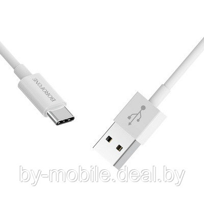 USB кабель Borofone BX22 Type-C для зарядки и синхронизации (белый) 1 метра - фото 1 - id-p122810335