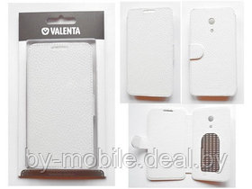 Чехол книжка valenta Huawei G610-C00 белый (кожа)