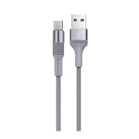 USB кабель Borofone BX21 Type-C для зарядки и синхронизации (серый) 1 метра