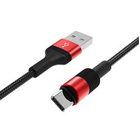 USB кабель Borofone BX21 Type-C для зарядки и синхронизации (черный) 1 метра