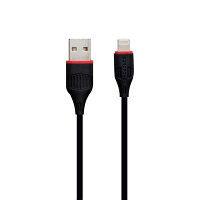 USB кабель Borofone BX17 Ligthtning для зарядки и синхронизации (черный) 1 метра