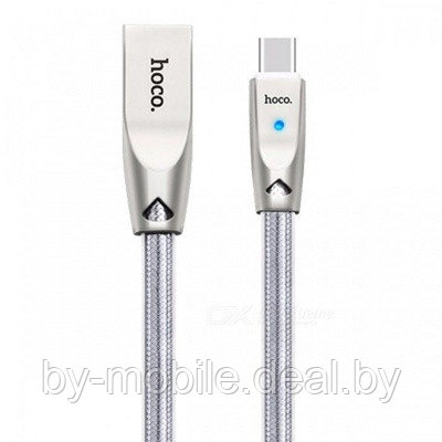 USB кабель Hoco U9 Micro для зарядки и синхронизации (серебро) 1,2 метра - фото 1 - id-p123443129