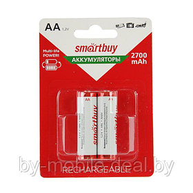 Аккумулятор SmartBuy 2700mAh АА NiMh тип AA R06 LR6 LR06 (2 шт. в одной упаковке)