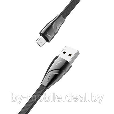USB кабель Hoco U57 Micro для зарядки и синхронизации (черный) 1,2 метра - фото 1 - id-p123494683