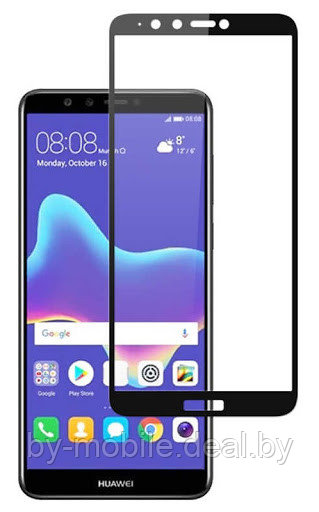 Защитное стекло Huawei Y9 2018 (FLA-LX1) 5D черный - фото 1 - id-p124588749