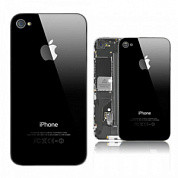Задняя крышка (стекло) для Apple iPhone 4S чёрный - фото 1 - id-p87921905