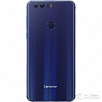 Задняя крышка (стекло) для Huawei Honor 8 темно-синяя