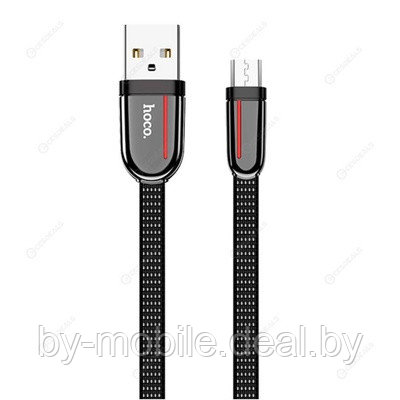 USB кабель Hoco U74 Micro для зарядки и синхронизации (черный) 1,2 метра