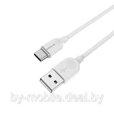 USB кабель Borofone Bx14 Type-C для зарядки и синхронизации (белый) 2 метра - фото 1 - id-p127702410