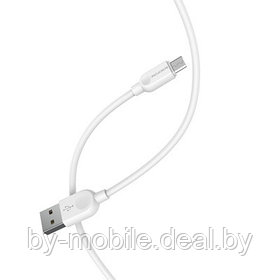 USB кабель Borofone Bx14 Micro для зарядки и синхронизации (белый) 1 метра