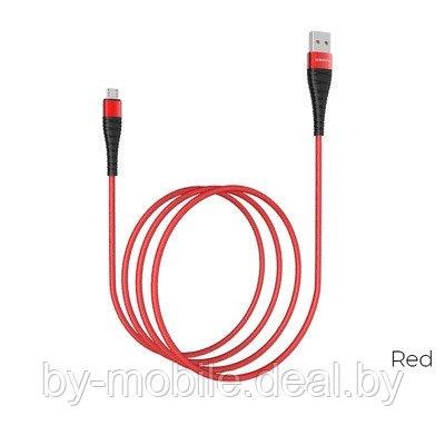 USB кабель Borofone BX32 micro для зарядки и синхронизации (красный) 1 метра - фото 1 - id-p128067887