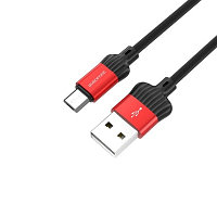 USB кабель Borofone BX28 micro для зарядки и синхронизации (красный) 1 метра