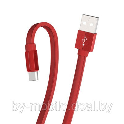 USB кабель Borofone BU8 Type-C для зарядки и синхронизации (красный) 1,2 метра - фото 1 - id-p128418721