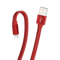 USB кабель Borofone BU8 ligtning для зарядки и синхронизации (красный) 1,2 метра