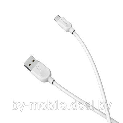 USB кабель Borofone BU8 Micro для зарядки и синхронизации (белый) 1,2 метра - фото 1 - id-p128843313