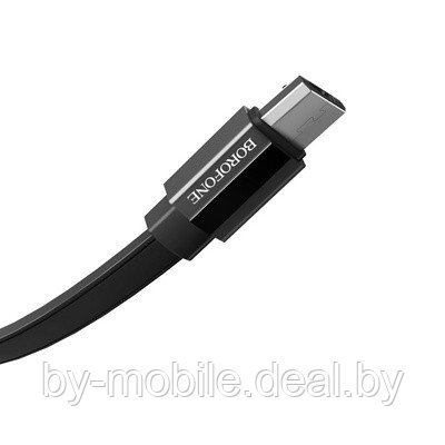 USB кабель Borofone BU8 Micro для зарядки и синхронизации (черный) 1,2 метра - фото 1 - id-p129010948