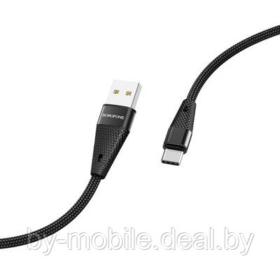 USB кабель Borofone BU10 Type-C для зарядки и синхронизации (черный) 1,2 метра - фото 1 - id-p129052716