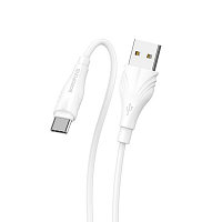 USB кабель Borofone BX18 Type-C для зарядки и синхронизации (белый) 1 метра