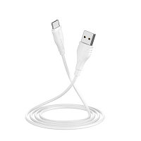 USB кабель Borofone BX18 Type-C для зарядки и синхронизации (белый) 3 метра