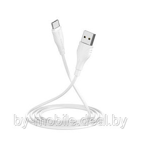 USB кабель Borofone BX18 Type-C для зарядки и синхронизации (белый) 3 метра