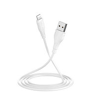 USB кабель Borofone BX18 Lightning для зарядки и синхронизации (белый) 3 метра