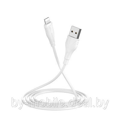 USB кабель Borofone BX18 Lightning для зарядки и синхронизации (белый) 3 метра - фото 1 - id-p129231753
