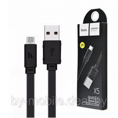 USB кабель Hoco x5 Micro для зарядки и синхронизации (черный) - фото 1 - id-p141916705