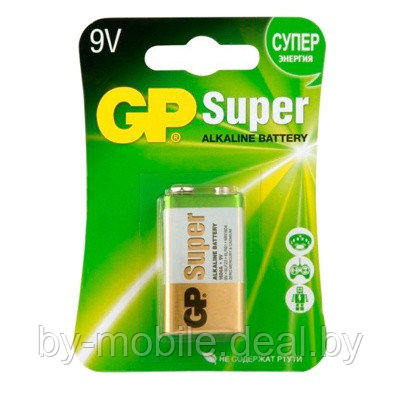 Батарея GP Super (6LR61, 1604A) "КРОНА" - фото 1 - id-p130354463