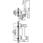 Смеситель с гигиеническим душем LEDEME L5398B-7 (черный), фото 2