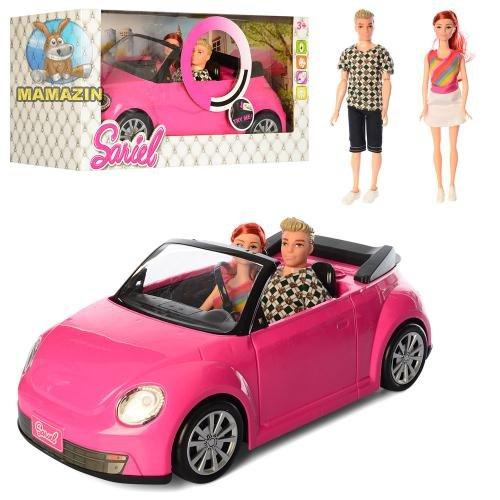 Розовая машина кабриолет с куклой
