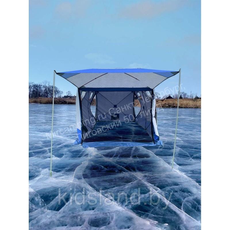 Палатка зимняя куб трехслойная для зимней рыбалки (мобильная баня) Mircamping 2023 (400х200х170см.) - фото 2 - id-p195734265