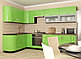 Кухня угловая зеленая LUXE Пластик HPL, фото 2
