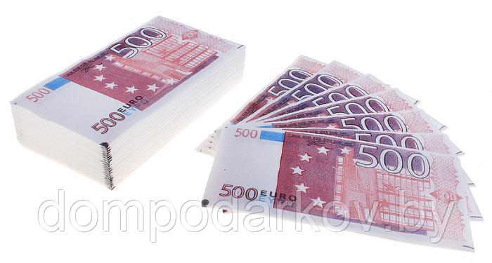 Сувенирные салфетки "500 евро", 2-х слойные, 25 листов, 33х33 см - фото 1 - id-p195797367