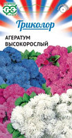 Агератум Триколор высокорослый 0,15г смесь Одн 60 см (Гавриш)