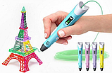 3D ручка 3Dpen-2 для создания объемных изображений с LCD-дисплеем  1 рулон ABS-пластика в комплекте, набор для, фото 8