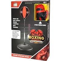 Груша боксёрская детская напольная на стойке, Чемпионский набор для бокса + перчатки