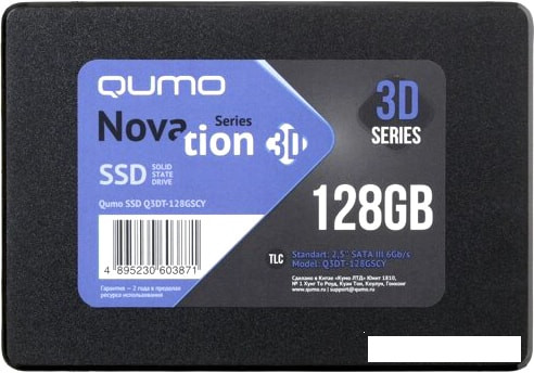 SSD QUMO Novation 3D TLC 128GB Q3DT-128GSCY - фото 1 - id-p195822243