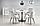 Стол обеденный HALMAR AMBROSIO белый мрамор/черный, 90/72, фото 2