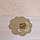 На скатерть салфетка новогодняя льняная вышитая круглая декоративная с вышивкой  "Новый Год"  d 40 см, фото 2