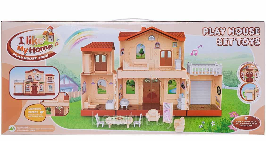 ABtoys Дом кукольный "Мой новый дом", с мебелью, световые эффекты + звук - фото 3 - id-p195889645