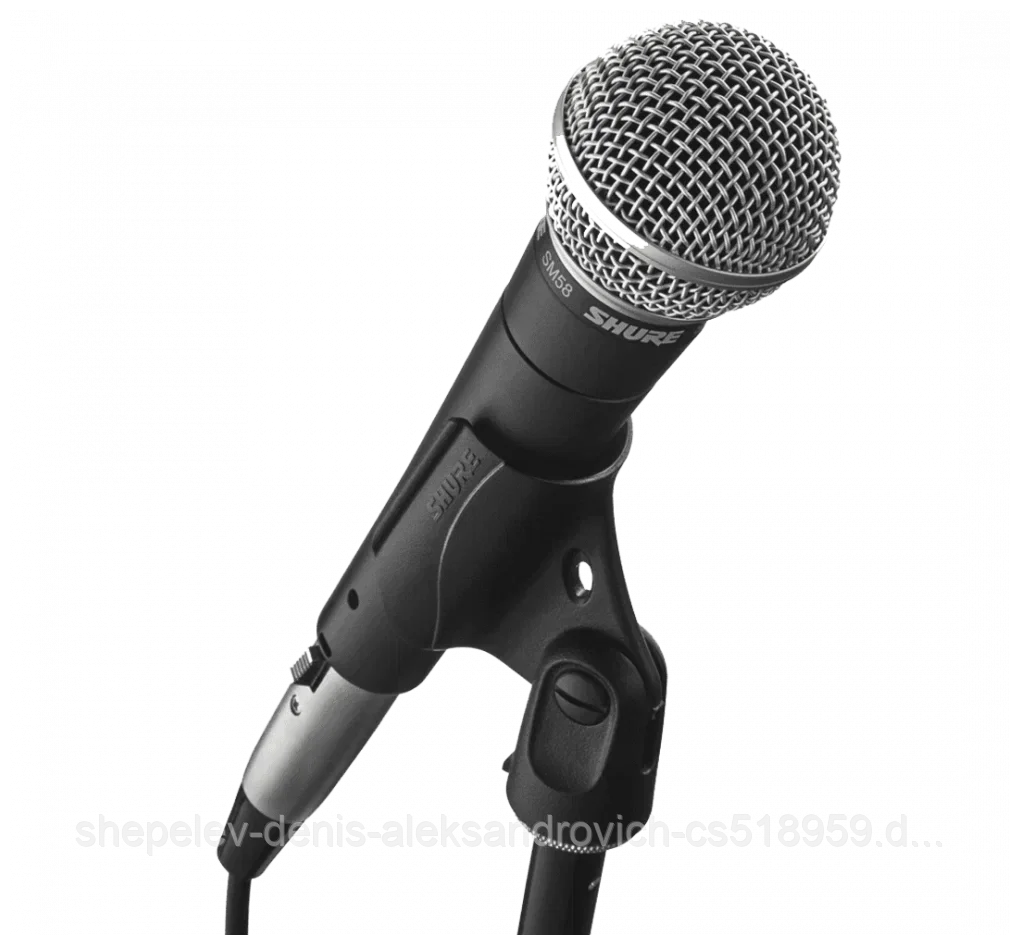 Микрофон проводной Shure SM58 с держателем