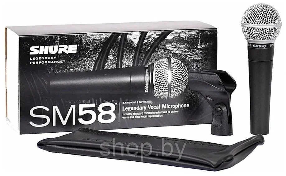 Микрофон проводной Shure SM58 с держателем - фото 5 - id-p195910685