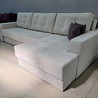 Угловой диван-кровать Магнат в ткани Гранд молочный