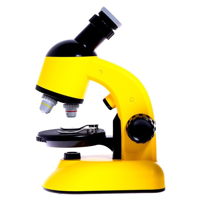 Микроскоп детский «Юный ученый» кратность х100, х400, х1200, подсветка, цвет жёлтый - фото 3 - id-p195964174