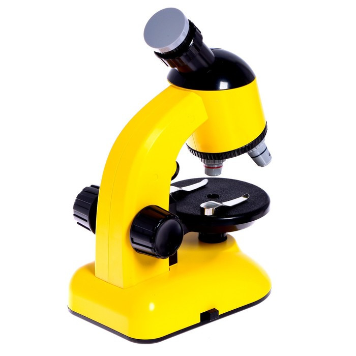 Микроскоп детский «Юный ученый» кратность х100, х400, х1200, подсветка, цвет жёлтый - фото 4 - id-p195964174