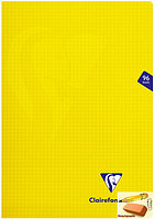 Тетрадь А4 Clairefontaine Mimesys, 48 листов, на гребне, обложка пластиковая, желтая, арт.303162C_ye